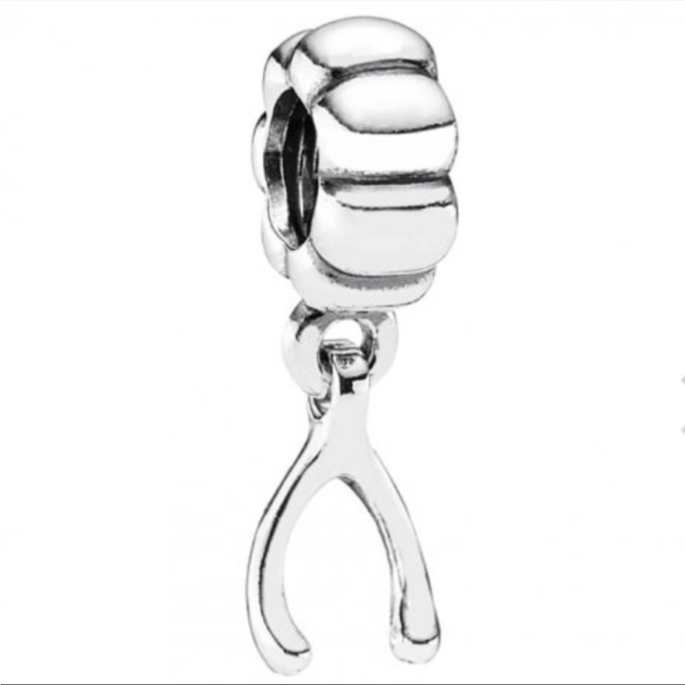Pandora Wishbone Charm - Gently Worn Condition. Retired!